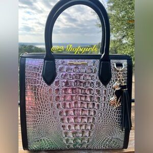 NWT HTF Brahmin Caroline in DUSK GLEAMING Melbourne Satchel